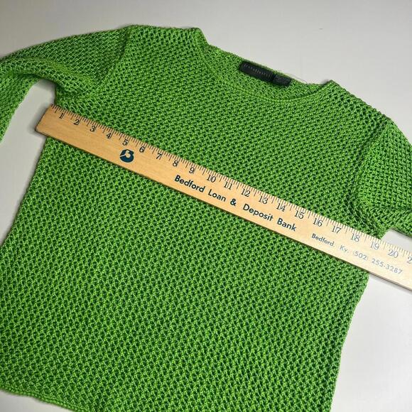 Relativity Women’s Green Mesh Knit Sweater Size S – Lightweight Long Sleeve Mesh - Picture 7 of 7